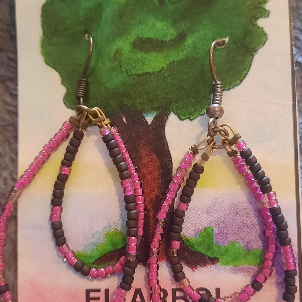 Handmade seed beads earrings